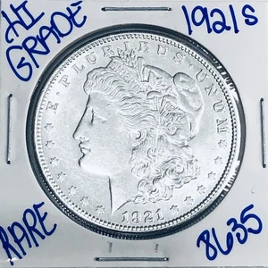 1921 S MORGAN SILVER DOLLAR AUTHENTIC HI GRADE U.S. MINT COIN FREE SHIPPING 8635 - Picture 1 of 3