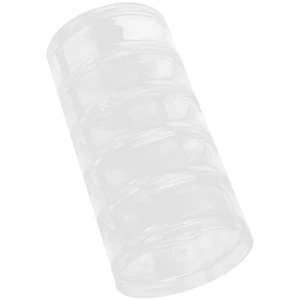 Caja contenedor apilable de 5 capas con cilindro organizador para hacer joyas - Imagen 1 de 12