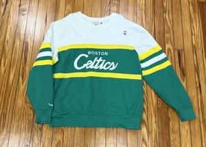Mitchell & Ness NBA Boston Celtics Head Coach Script Sweatshirt Mens 3XL - Picture 1 of 3