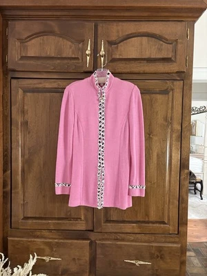Chaqueta de Traje St. John Collection by Marie Gris Rosa - Acento Perla - Talla 6 Foto 1 de 4
