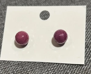 Sterling Silber Rubin Ohrstecker Neu - Bild 1 von 2