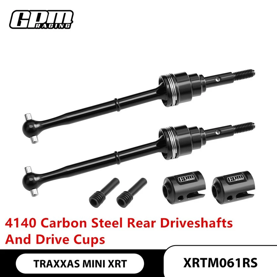 GPM Carbon Steel Rear Driveshafts And Drive Cups For TRAXXAS Mini XRT 10789 US - Image 1 of 1