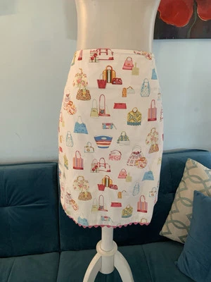 Skirtin Around Womens White Purse Print Pencil Straight Skirt Sz 6 - Cotton - Image 1 of 4