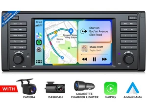 7" QLED Android 13 6+64 Car GPS Radio Stereo RDS CarPlay WiFi DSP 4G for BMW E39 - Picture 1 of 22