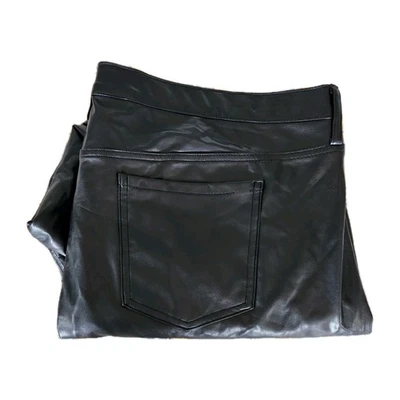 Torrid Perfect Skinny Faux Leather Mid Rise Pant Womens Plus Size 24R Black - Image 1 of 4