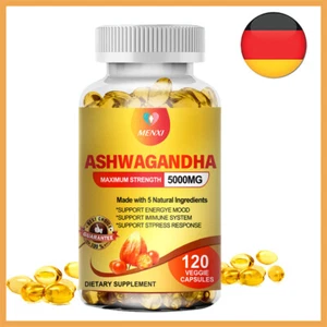 Ashwagandha Kapseln mit Rosenwurz hochdosiert - 120 Kapseln - Vegan - Unisex - Bild 1 von 9
