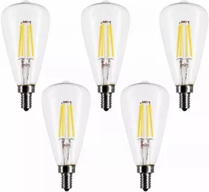 6PACK LED Filament Bulb ST48-3W LED Light Filament Bulb, E12 Base - Picture 1 of 2