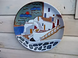 Vintage 12 3/4" Decorative Wall Plate signed on back - Picture 1 of 6