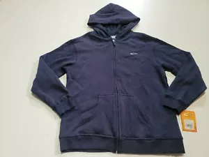 CHAMPION Boys Deep Navy Size L Full Zip Long Sleeve Hoodie Jacket NWT - Picture 1 of 6