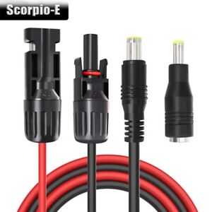 Solar Panel Connector to DC 8mm Adapter 16AWG Extension Cable with DC 5.5mmx2.5