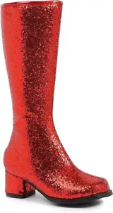 Dora Girls Red Glitter 1.75" Go Go Boots size XL(4/5) - Picture 1 of 1