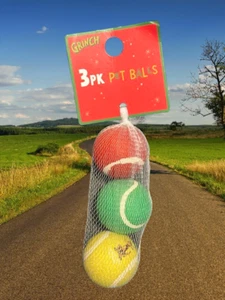 THE GRINCH 3 Pack Pet Balls 3 bunte Hundebälle im Beutel   NEU & OVP - Bild 1 von 1