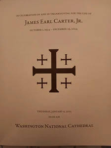 Präsident Jimmy Carter Beerdigungsprogramm 8,5 x 11 Kopie - Bild 1 von 16