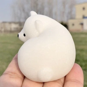 Estatuilla de cristal Reiki oso blanco jade blanco de 2,8" 1x - Imagen 1 de 7