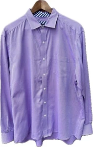 Johnston & Murphy Dress Shirt Cotton Purple Violet Button Down Shirt XL - Picture 1 of 8