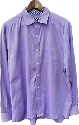 Johnston & Murphy Dress Shirt Cotton Purple Violet Button Down Shirt XL - Image 1 of 4