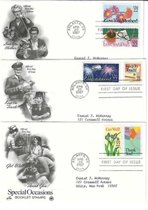 U.S. - Scott's #2267 thru #2274, #2276 and #2341 fancy first day covers - Picture 1 of 2