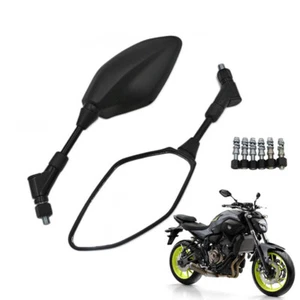 Motorcycle Black Rotatable Teardrop Rearview Side Reflector Mirrors Universal - Bild 1 von 9