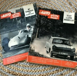 2 Auto Motor Sport 1959 Opel 1200 Lloyd Arabella Porsche Spyder - Picture 1 of 12