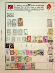 TURKEY: 157 STAMPS, MINT AND USED, REGULAR ISSUES w/ OFFICIAL, POSTAGE DUES, TAX - Picture 1 of 16