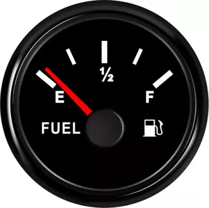 Black 52MM Fuel Level Gauge 0-90 ohms 9-32VDC For Car Truck Motorcycle USA STOCK - Bild 1 von 8