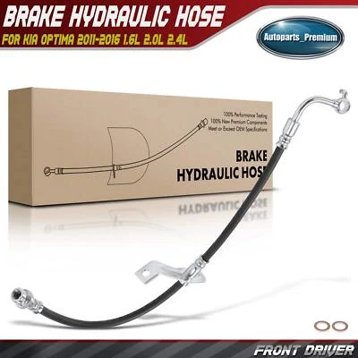 Front Driver Side Brake Hydraulic Hose for Kia Optima 2011-2016 1.6L 2.0L 2.4L - Image 1 of 4