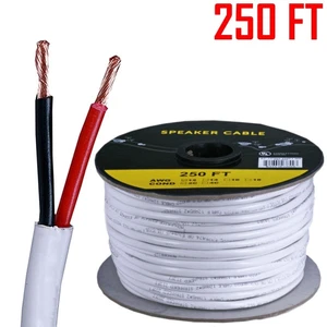250FT 12 Gauge Speaker Wire Cable Home Audio 2 Conductor Pure Copper CL2 In-Wall - Picture 1 of 3