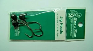 Beau-Mac Lachsforelle Steelhead 1/4oz Jigkopf schwarz Angelköder #1/0 Haken NEU - Bild 1 von 2