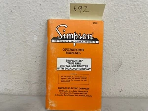 Simpson Insulation Tester model 400 operator manual 1973 - Picture 1 of 7