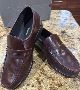 VTG Hush Puppies Sutton Men’s 9 EW Burgundy Leather Casual / Dress Shoes - Picture 1 of 10