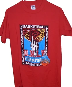 maglietta basket vintage 1990 UNLV Rebels Medium Las Vegas March Madness! - Foto 1 di 3