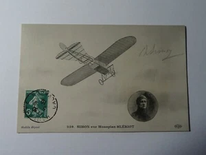 Rare CPA dédicacée Simon " quinzaine de L'aviation 1910 " - AUTHENTIQUE - Imagen 1 de 2