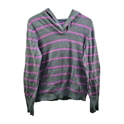 Tommy Hilfiger Suéter Sudadera con Capucha Mujer XL Púrpura Gris Rayas Foto 1 de 4