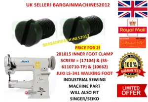 PIEZA DE MÁQUINA DE COSER INDUSTRIAL DE TORNILLO DE PIE ABRAZADERA INTERIOR JUKI LS-341 PIE PARA CAMINAR - Imagen 1 de 3