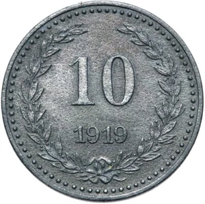 Bromberg - Bydgoszcz Poland - MONEY emergency coin - 10 Pfennig 1919 - Zinc - Picture 1 of 2