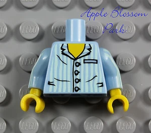NUEVO Lego Niño/Niña MINIFIGURA AZUL CLARO TORSO con Camisa Blanca a Rayas -Jay Pijamas - Imagen 1 de 2