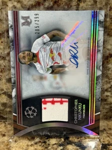 22/23 Topps Museum Nkunku Auto Player Worn Patch Relic Numbered /299 RB Leipzig - Picture 1 of 3