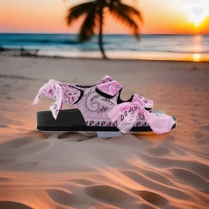 Arizona Love Size UK 6 Trekky Apache Pink Bandana Footbed Paisley Sandals UK8 - Picture 1 of 5