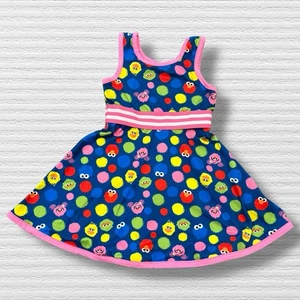 Isaac Mizrahi Loves Sesame Street 2T Dress Elmo Big Bird Cookie Monster Abby - Bild 1 von 6