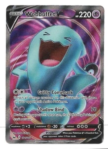 Wobbuffet V (Full Art) 191/202 Swsh01: Sword & Shield Holo Pokemon Ultra Rare NM - Picture 1 of 2