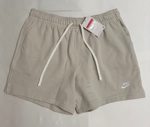 Pantalones Cortos Nike Club Flow Futura Logo Polar Beige Hombres Talla L DX0731-072 - Imagen 1 de 3