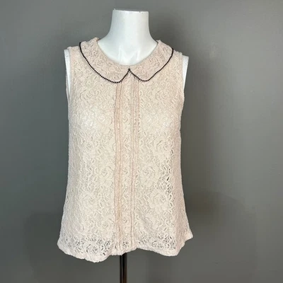 Preppy Lace top Medium Pink Princess Vera Wang Twee Whimsy Tennis Prep - image 1 of 4