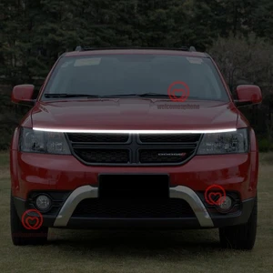 Front Grille Trim LED Hood Strip Lights DRL Decorative Lamps For Dodge Journey - Picture 1 of 11
