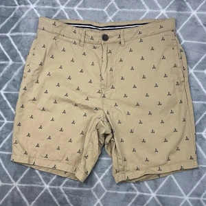 Crew Clothing Sailing Ships Print Chino Shorts Men’s Large (34") Beige Summer - Picture 1 of 8