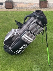Rare Hugo Boss Deluxe Golf Stand Bag + Dual Strap - 7 Way Dividers - Grey/Black - Picture 1 of 21