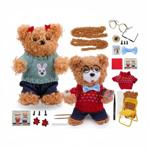 Hágalo usted mismo Kit de artesanía de limpiadores de tuberías con barra difusa, varillas giratorias de oso para niños - Imagen 1 de 23