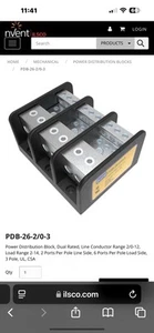 PBD-26-2/0-3 power distribution block ilsco - Picture 1 of 5