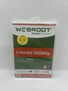 Webroot Secure Anywhere Internet Security 3 Device Software CD Windows IOS Mac~ - Picture 1 of 4