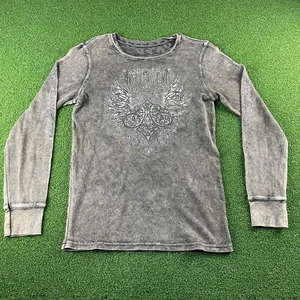 Vintage Y2K Affliction Reversible Graphic Grunge Cheetah Print Thermo Gr. M - Bild 1 von 7