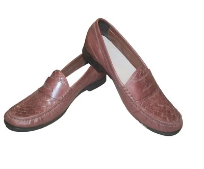 Mocasines sin cordones Cole Haan de cuero marrón con secuoya de laurel para hombre talla 10,5 Foto 1 de 4